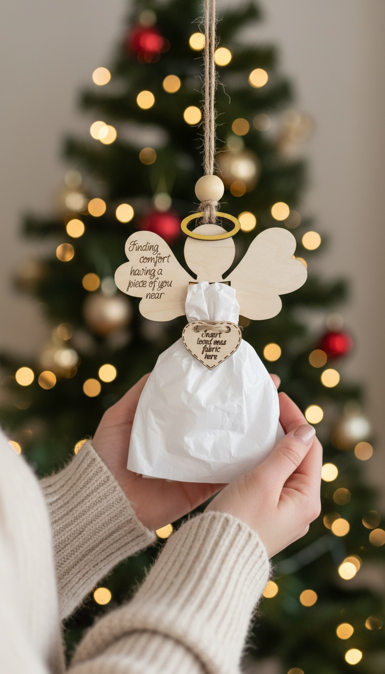 Angel Wing with Clothing Memorial Ornament