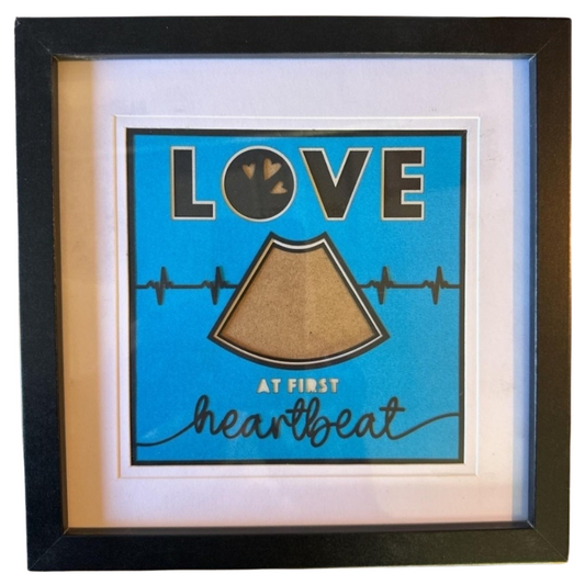 "Love at First Heartbeat" Ultrasound Frame