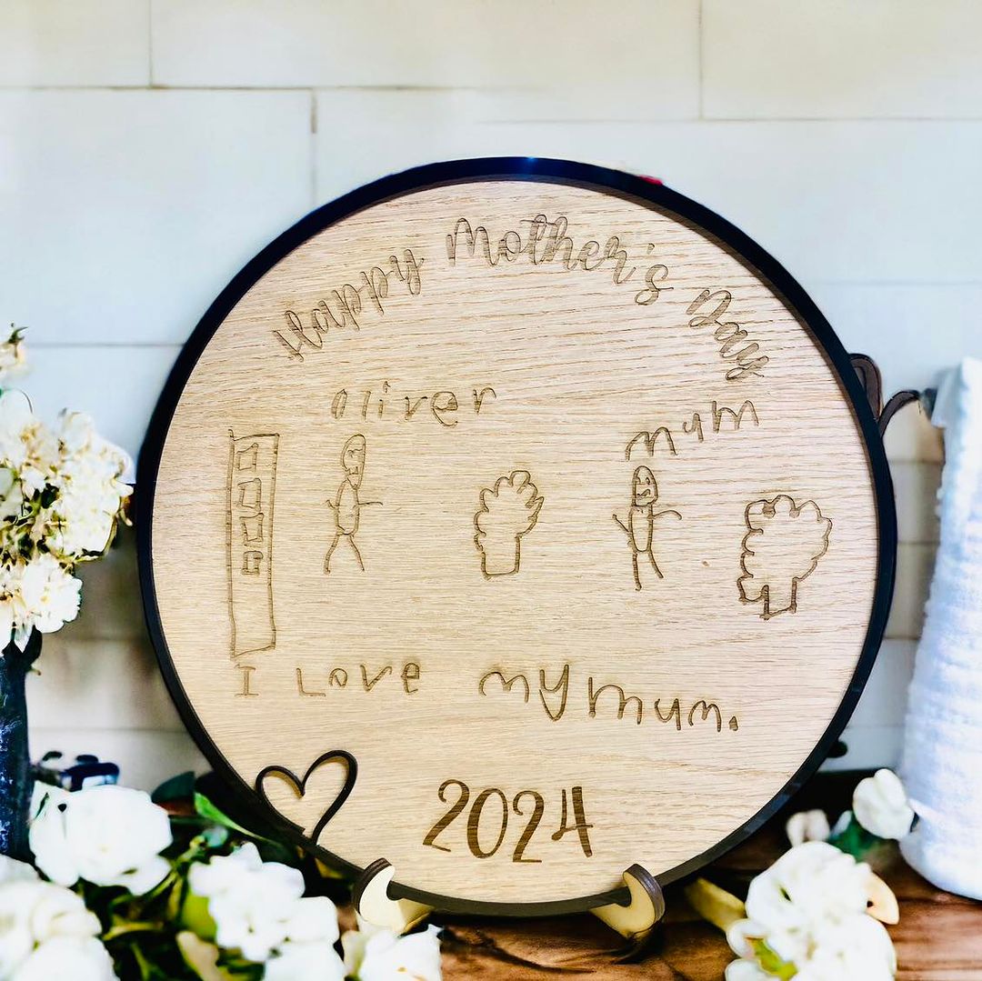 Kids Drawing Mother's Day Sign