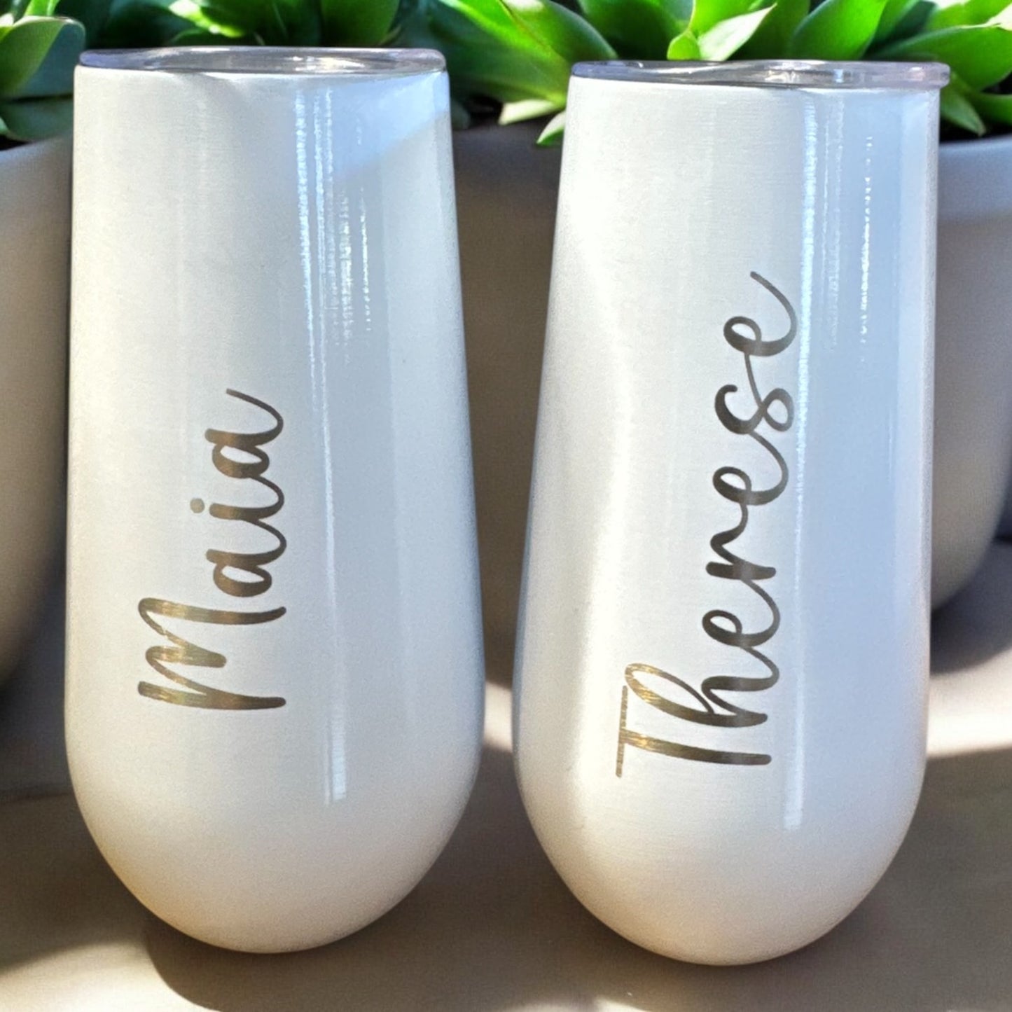 Personalised wedding drinkware