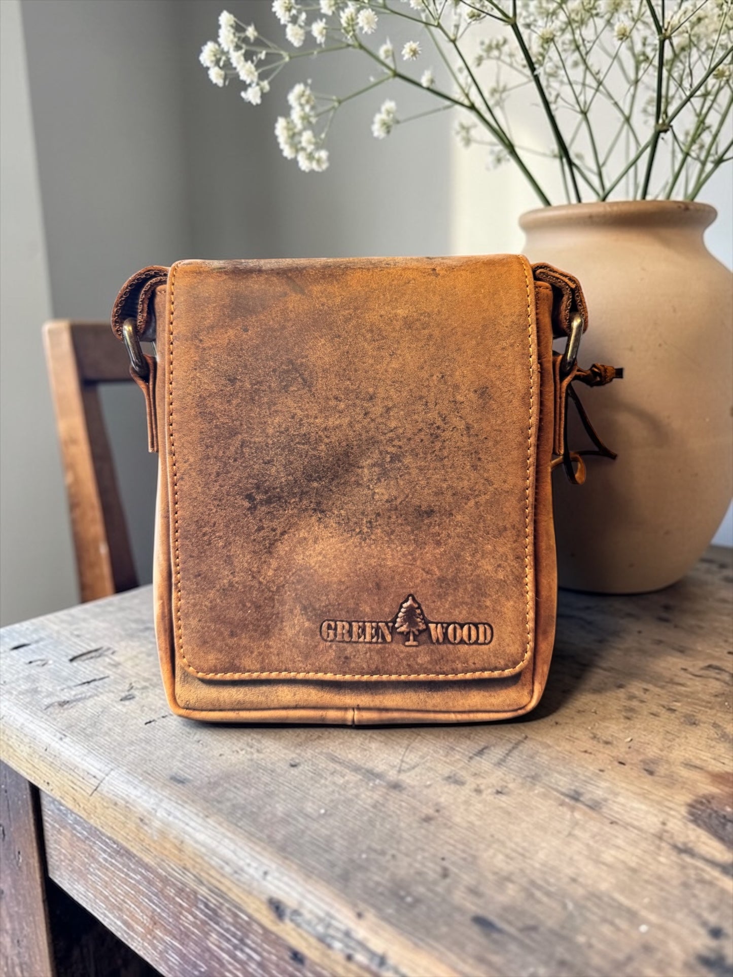 Leather Cross body bags Custom engraved