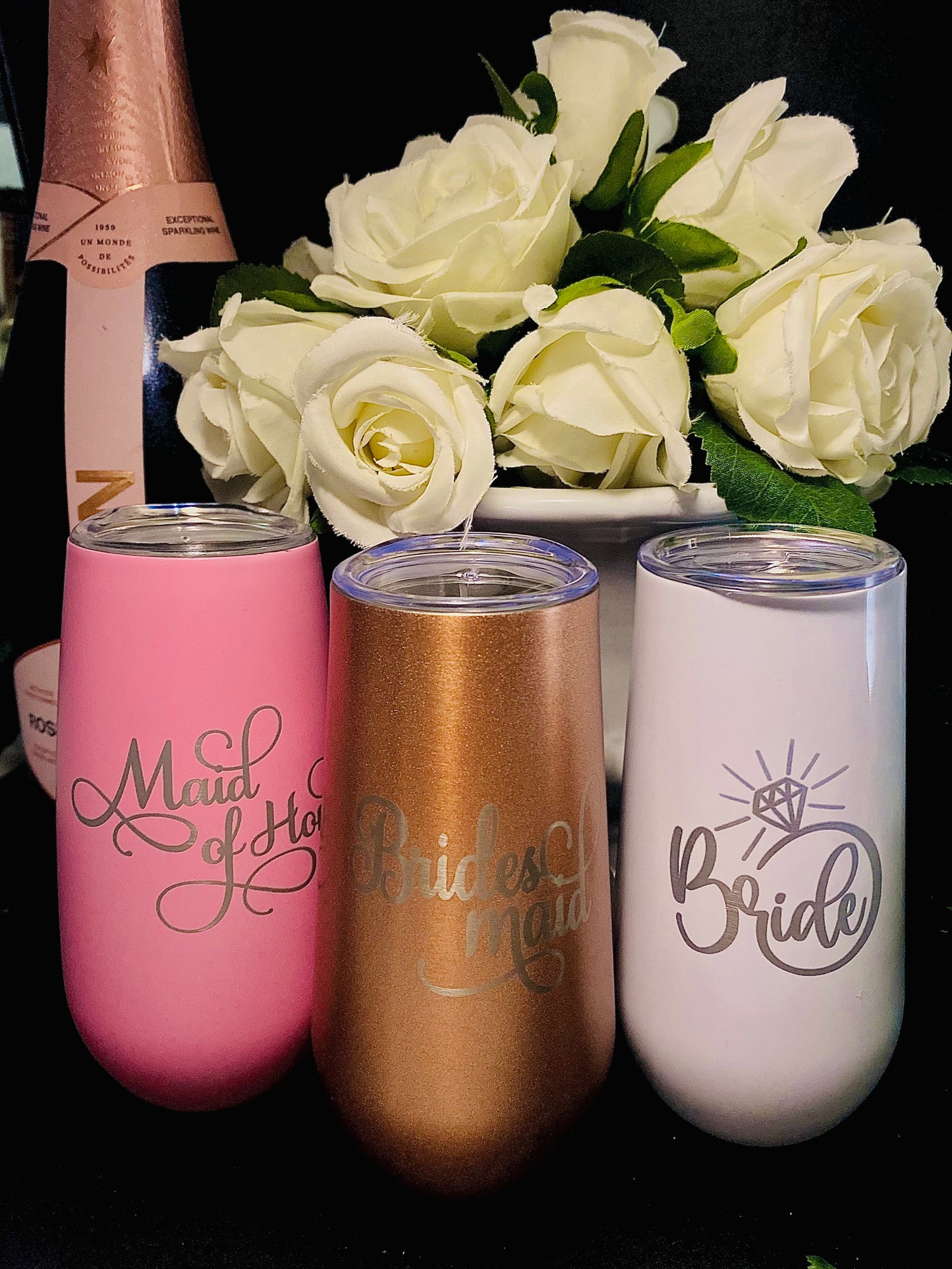 Personalised wedding drinkware