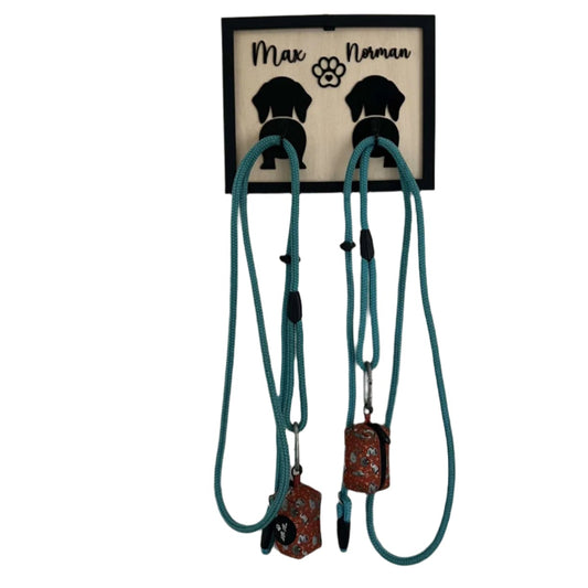 Framed Engraved Dog leash holder