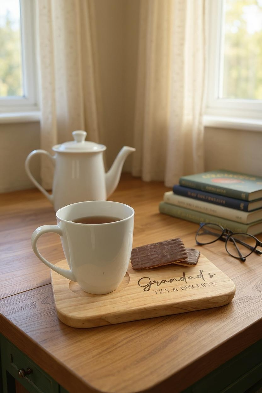 Grandad’s Tea and Biscuits Wooden Board