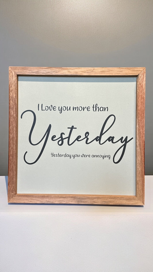 Valentines framed timber sign