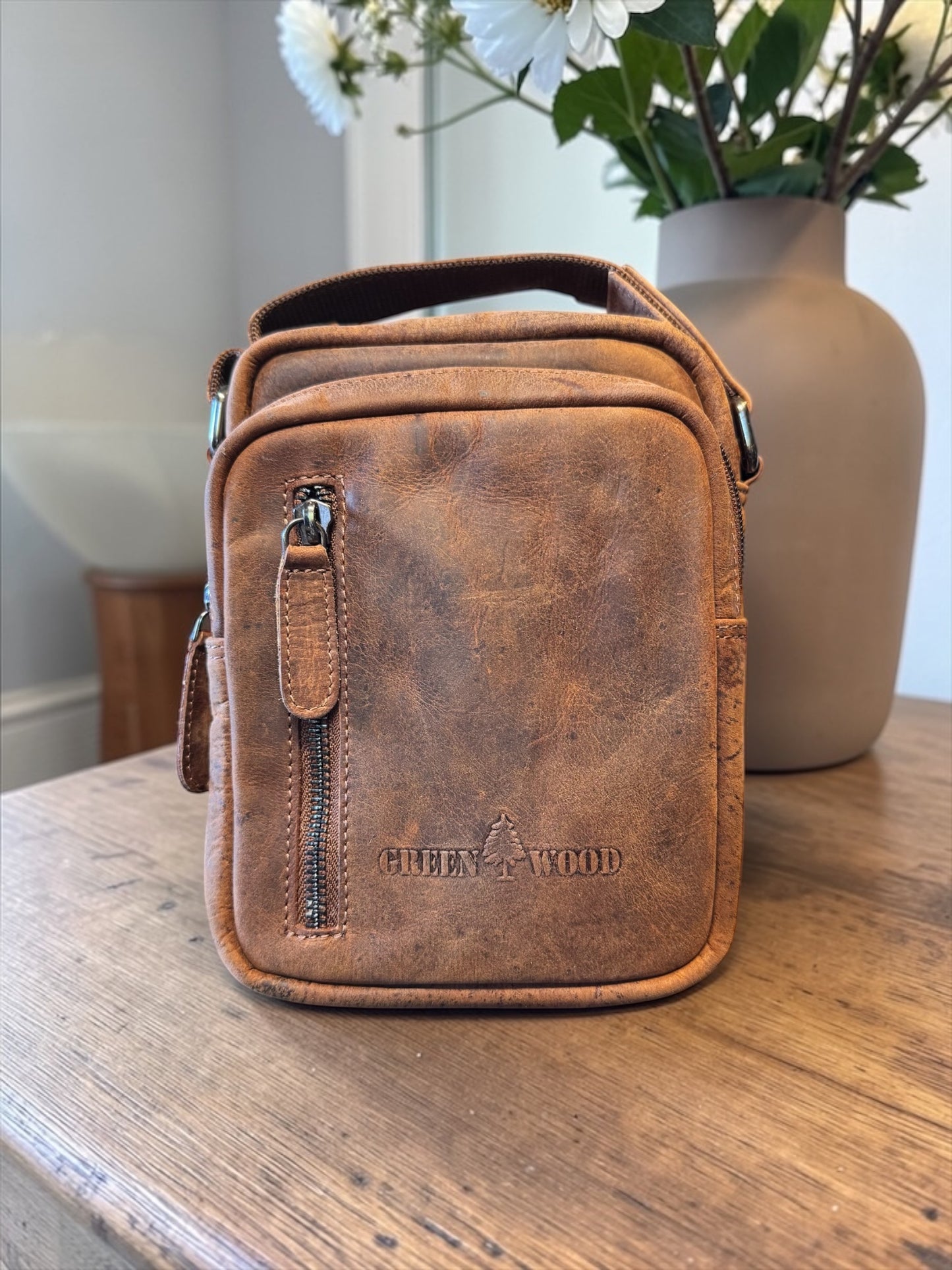 Leather Cross body bags Custom engraved