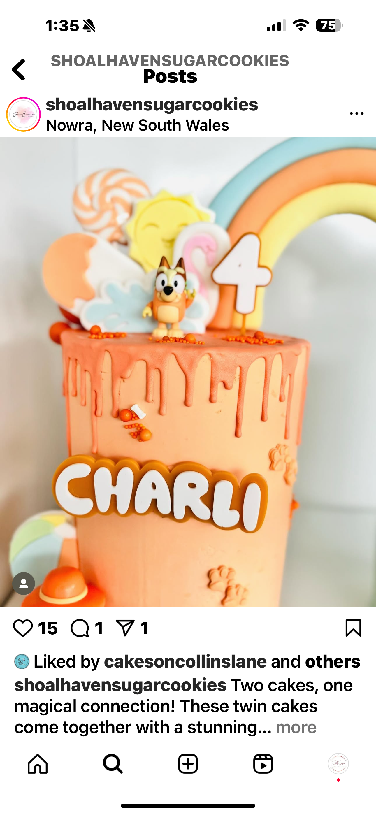 Personalised Cake Topper Bluey themed