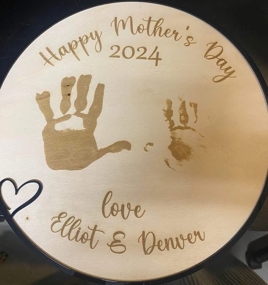 Kids Drawing Mother's Day Sign